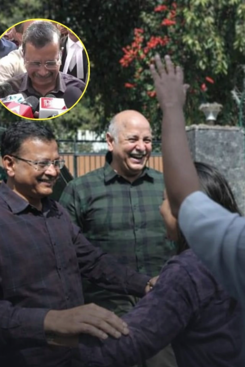 अरविंद केजरीवाल दिल्ली शराब नीति घोटाले पर प्रेस कॉन्फ्रेंस करते हुए