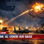 कतर के Al Udeid Air Base के पास ड्रोन हमला नाकाम होने का दृश्य