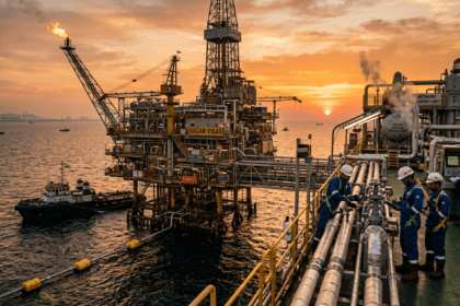 ONGC का बड़ा कदम: DUDP प्रोजेक्ट से गैस उत्पादन शुरू,AI image