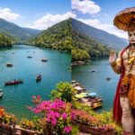 उत्तराखंड पर्यटन स्थल नौकुचियाताल झील का सुंदर दृश्य