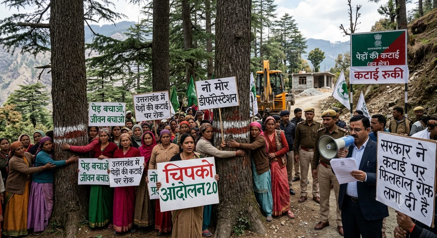 AI Image of chipko Aandolan in uttrakhand