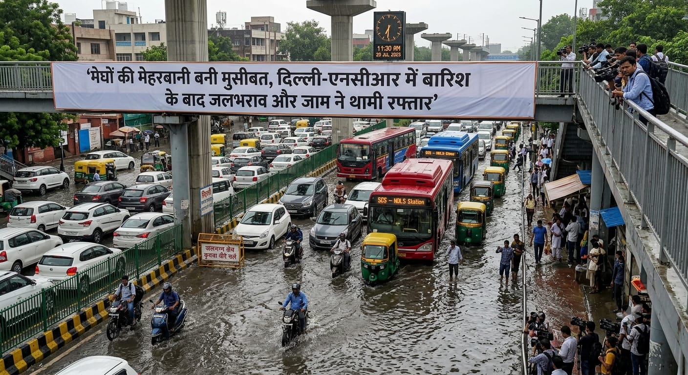 AI image of delhi water logging