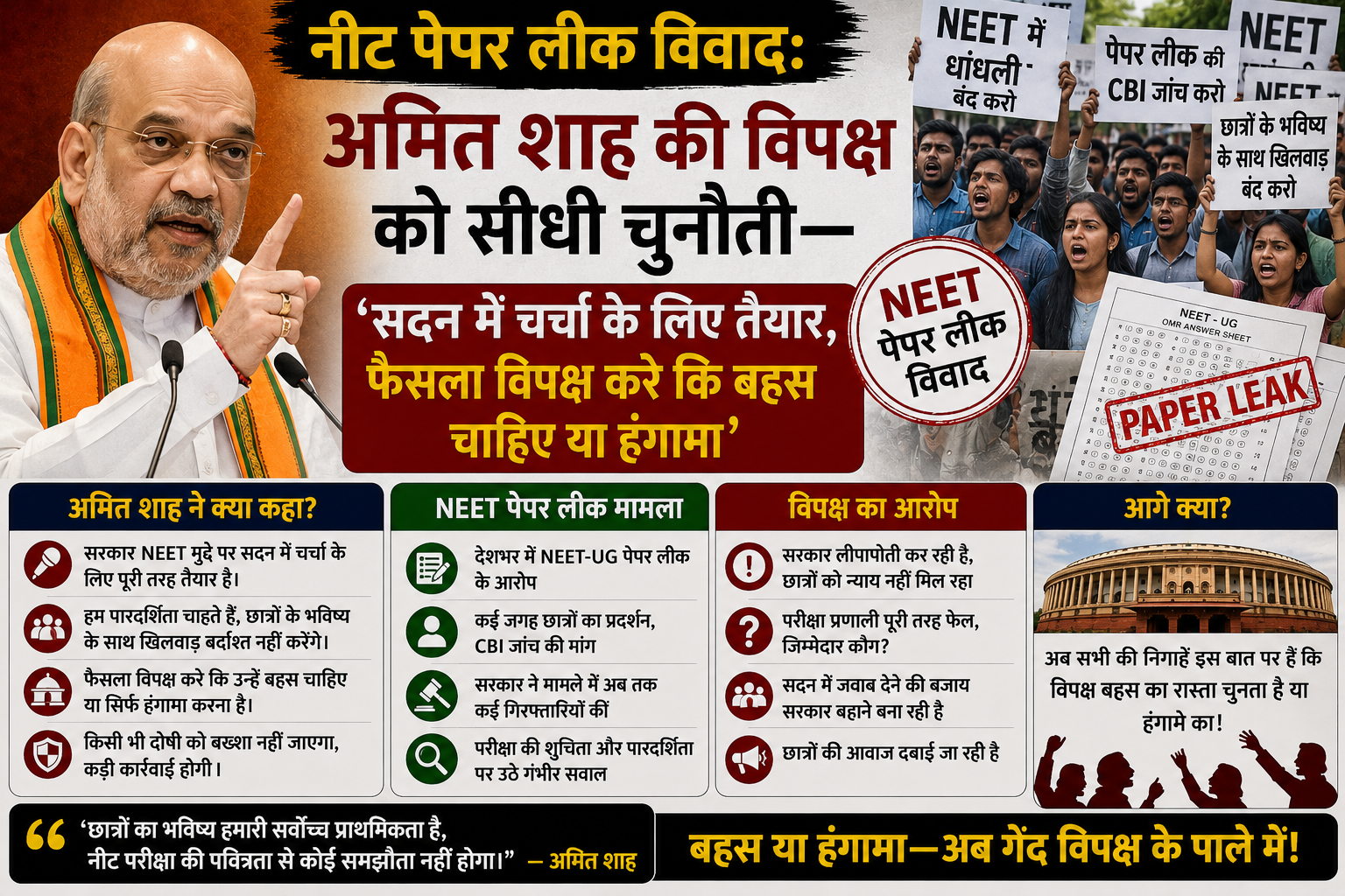 neet-paper-leak-amit-shah image created by CHATGPT