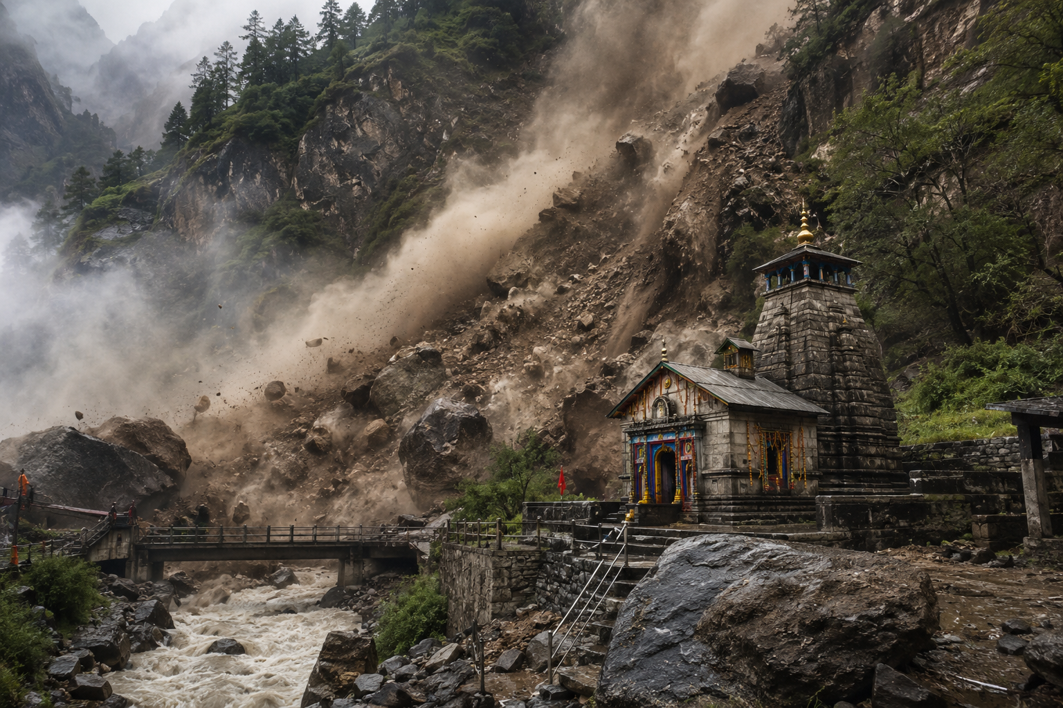 AI image of Landsliding