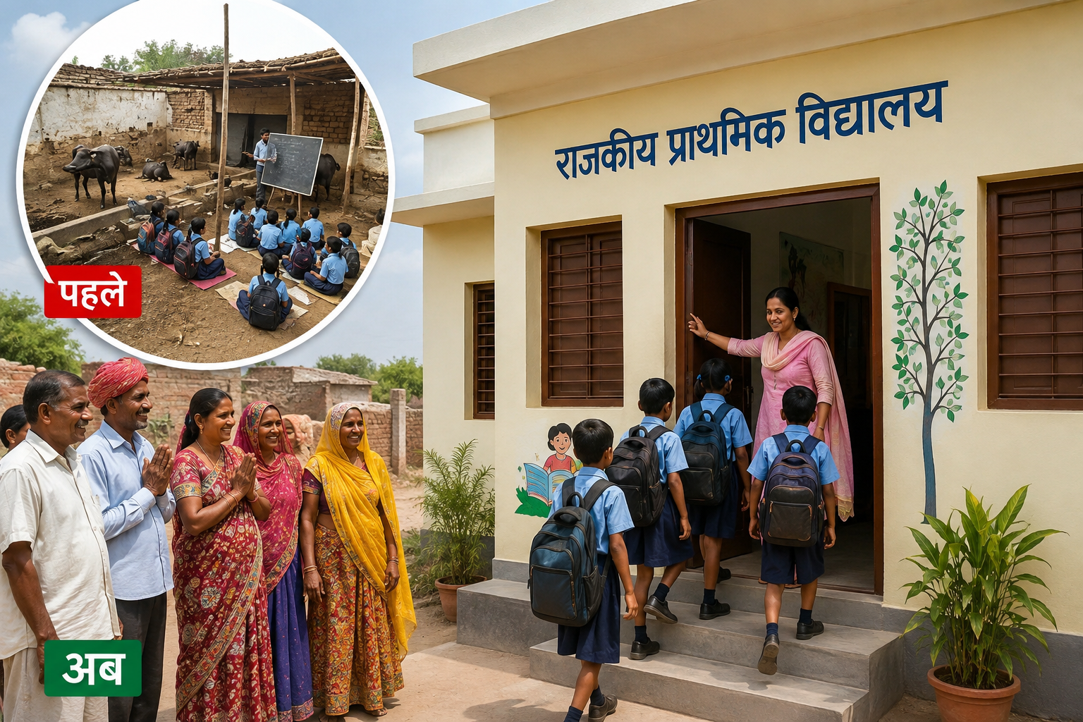 AI image of Rajasthan School