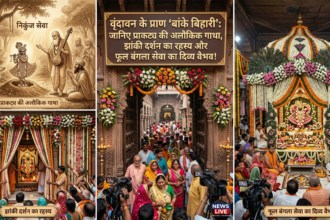 AI image of bake bihari mandir source-gemini