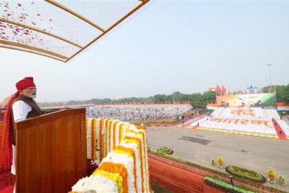 PM modi Picture on ground